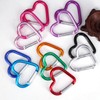 Heart Shaped Carabiner Clip Aluminum Alloy Keychain Clip Spring Snap