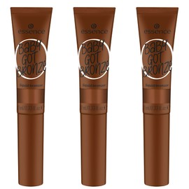 essence Baby GOT Bronze Liquid Bronzer, No. 40, Brown, Long-Lasting, Defining, Easy to Remove, Natural, Vegan, Oil-Free, Paraben-Free, No Microplastic Particles, Pack of 3 (3 x 10 ml)