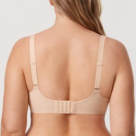 DELIMIRA Women's Inbarely Plus Plunge Bra Full Coverage Plus Size Unlined Underwire Bras Beige 36D