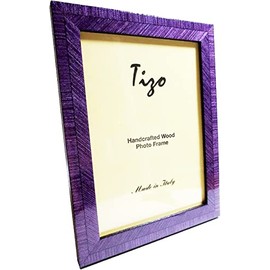 Tizo 4" X 6" Purple Wooden Frame, Made in Italy