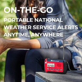 Midland Midland® - ER10VP Weather Radio with Flashlight & Emergency Alert - AM/FM Radio - Compact and Easy to Carry - SOS Strobe Signal and Headphone Jack