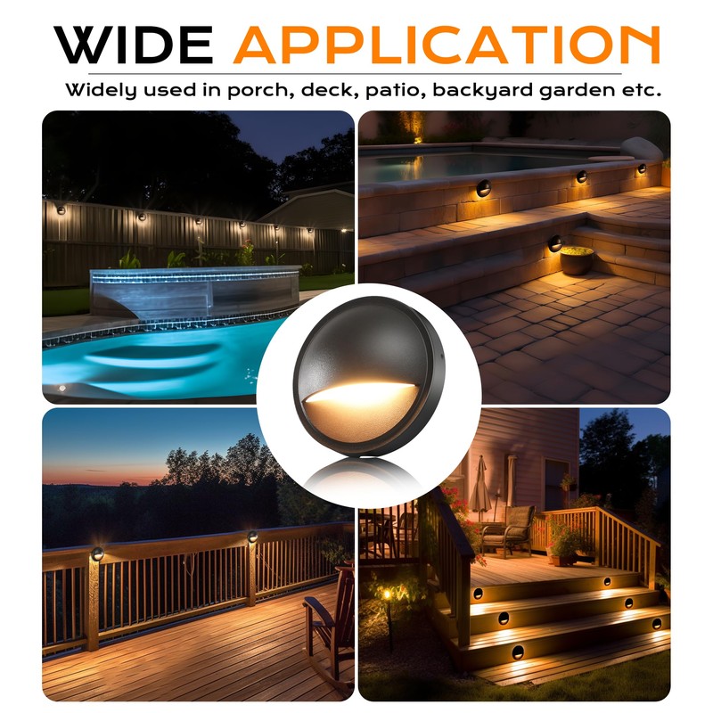 CLOUDY BAY [6 Pack] 3CCT Low Voltage LED Deck Lights