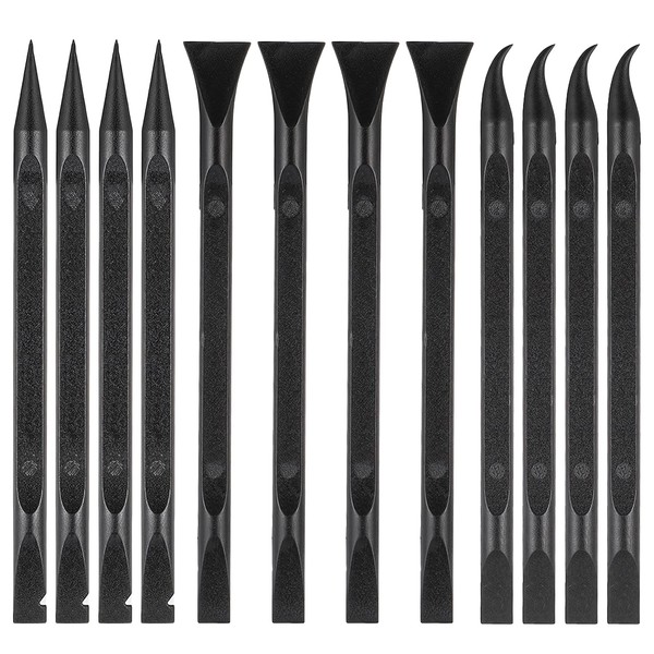 12Pcs Carbon Fiber Plastic Scrapers Tool, Crevice Cleaning Tool Non-Scratch