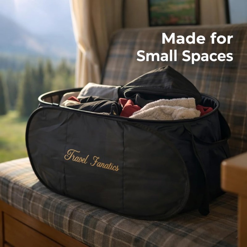 Collapsible Laundry Basket with 3 Sections – Foldable Laundry Hamper