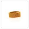 Fusamk Fashion 18K Gold tainless Steel Mesh Band Ring(Gold(8))