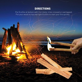 Approx. 120 Eco-Stix Fatwood Starter Kindling Firewood Sticks Wood Stoves Camping Firestarter Fire Pit BBQ, 10 Lbs