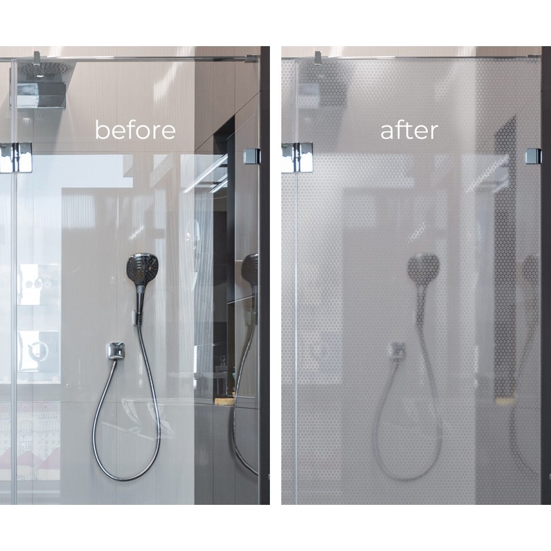 VViViD+ Hexagon Frosted Window Film Privacy Vinyl (1.49ft x 5ft)