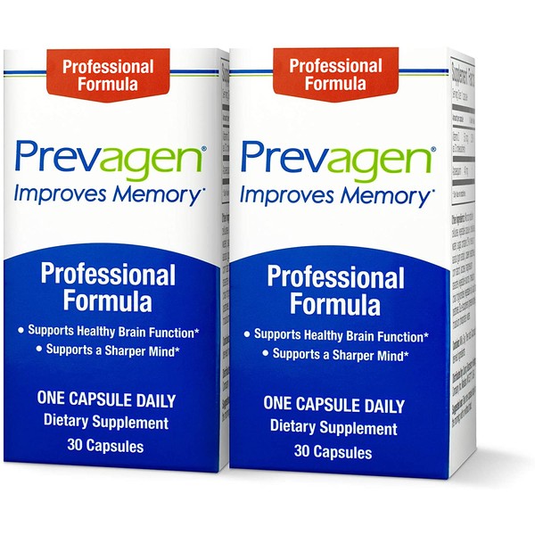 Prevagen Improves Memory - Professional Strength 40mg, 30 Capsules |2 Pack| with Apoaequorin & Vitamin D | Brain Supplement for Better Brain Health, Supports Healthy Brain Function and Clarity…