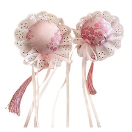 China Bun, Cotton Padded, Hair Ornament, Bun, Cover, China Lolita, Cosplay, Accessory, Cheongsam Clothing, Cute, Bun, Hair Pin, Ribbon, Chinese Hair Clip, Halloween, Christmas, Cultural Festival