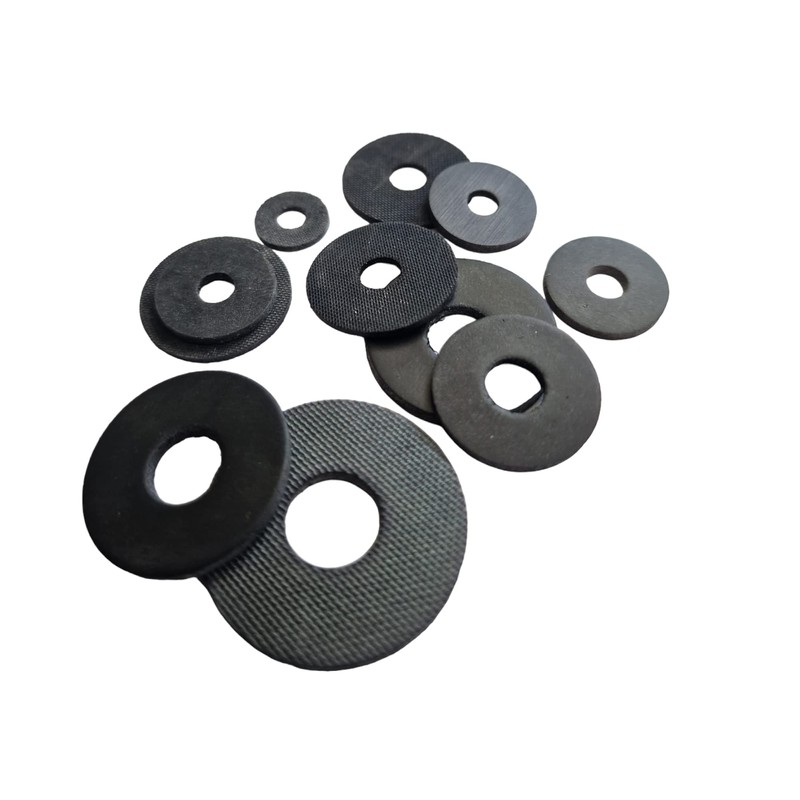 M6 x 25mm Black Rubber Penny Washers (Pack of 10)
