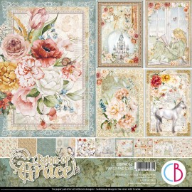Ciao Bella Reign Of Grace 12"x 12" Scrapbooking Paper Botanical Floral Paper