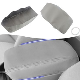HLUCHY Gray Center Console Armrest Cover Compatible with Honda Civic 2012 2013 2014 2015