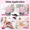 DDBESSIC Rolling Makeup Train Case Portable Large Storage Cosmetic Trolley