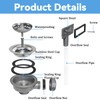 BDHYYM Drain Fitting Sink, 114 mm Siphon Kitchen Sink with