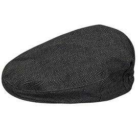 mintgreen Newborn Herringbone Newsboy Cap, black