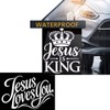 Jesus is King, Jesus Loves You Two Stickers in One