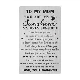 Gezxin Mom Christmas Card - Meaningful Mom Birthday Wedding Mother's Day Valentines Day Easter Card from Daughter
