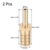 sourcing map Brass Reducer Barb Hose Connector Adapter 12 mm