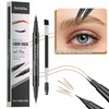 Eyebrow Pencil Pen, Waterproof, Sweat-Resistant, 2-in-1 Eyebrow Pencil with Dual