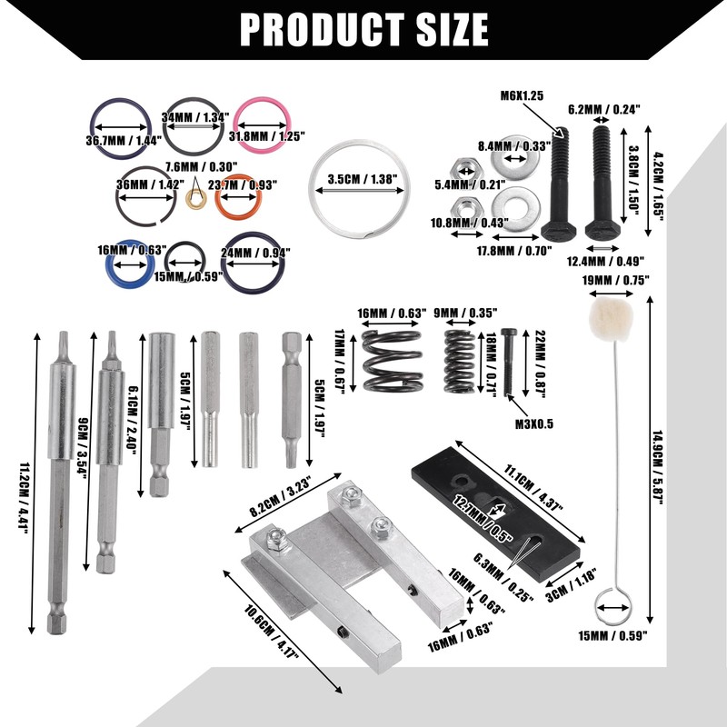 Hihaha 7.3L Injector Rebuild Kit with Vice Clamp, Special Tools,