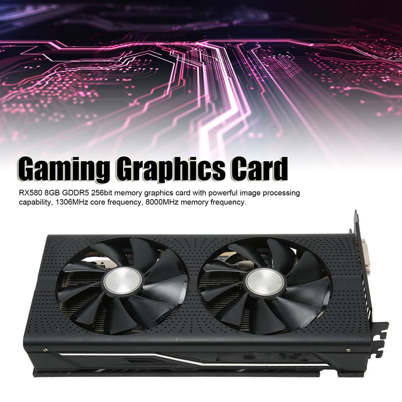 RX580 8GB GDDR5 Graphics Card 256bit Support DVI D 2