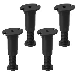 Enkotrade Möbelfüße höhenverstellbar 4 Stück 10‑17 cm schwarz, Kunststoff zum Aufschrauben – verstellbare Möbelbeine, Schrank‑ & Regalfüße für Bett, Couchtisch