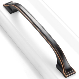 BEROSSA 5 Inch Screw Spacing, Oil Rubbed Bronze Footed Arch Pulls, Kitchen Cabinet Handles, Pack of 10 | Solid Furniture Hardware for Cupboard Door Bedroom Dresser Drawer Bathroom Vanity 8222