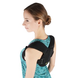 Clavicle Bandage by Soles - Adjustable, Flexible, Breathable Neoprene - Unisex - Improves Poor Posture & Osteoporosis, Clavicle Brace for Collarbone Injuries (L-XL: 90-110 cm)