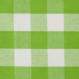 HOMESCAPES Fabric Sold by the Metre Green Checked Cotton Fabric 100% Cotton Width 150 cm Decorative Yarn Dyed Fabric with Gingham Pattern