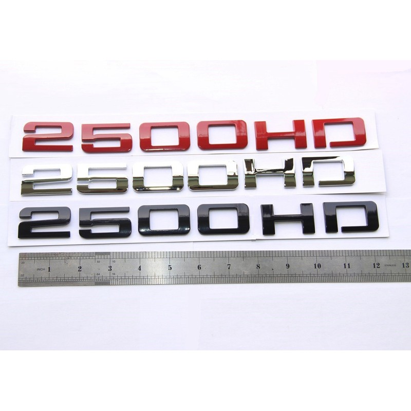 Yoaoo 2x OEM Chrome 2500Hd 2500 Hd Nameplates Emblems Alloy