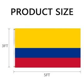 GSYLPFT Colombian Flags for Outside 3x5 Colombia Flag Outdoor Vivid Color Fade Resistant Double Stitched Colombian flag with Brass Grommets
