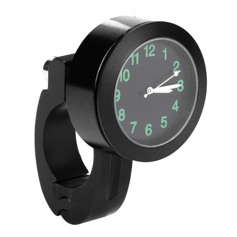 Nikou Motorcycle Handlebar Clock, Waterproof Aluminum Alloy Handlebar Mount Clock