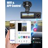 4K Dashcam Auto Vorne Hinten mit Hardwire Kit, WiFi Dash