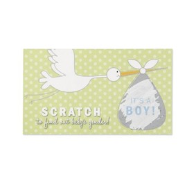 Wilton 1004-1564 Baby Reveal Stork Scratch Off Boy for Wedding Invitation, 10 Count