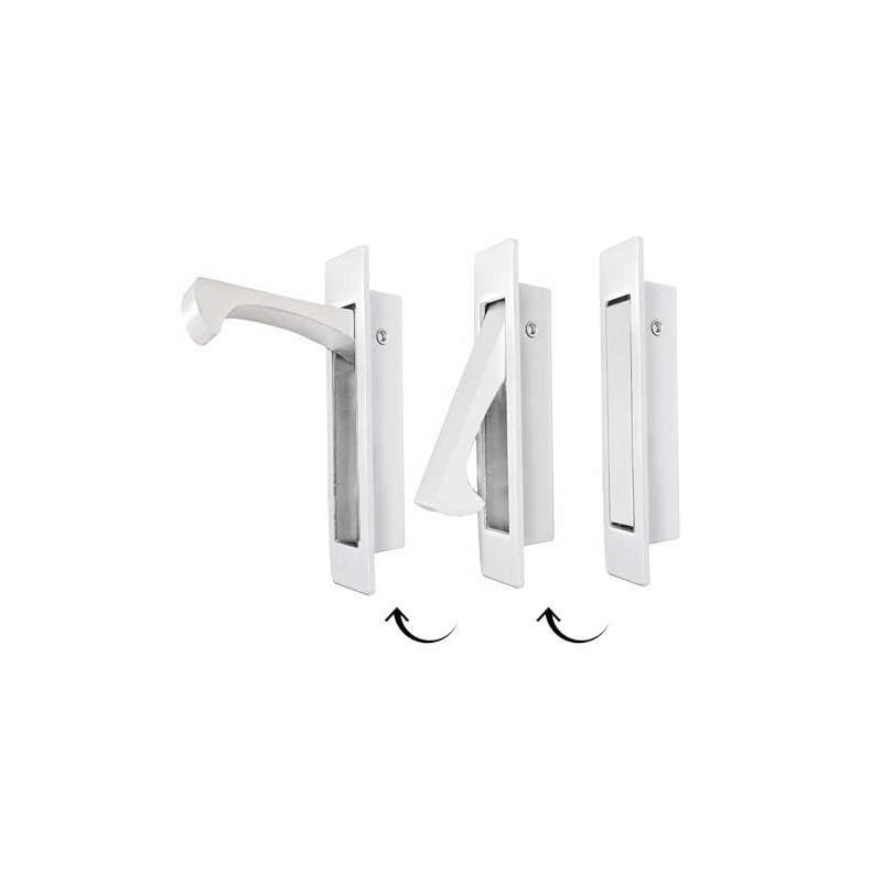 LASAMOLL Pocket Door Pull Handle，Professional Stainless Steel 304, 3-1/2"， Flush