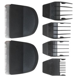 Premium 2x Replacement Blades with 4x Guide Combs Set Fit for Wahl Peanut Hair Clipper/Trimmer Snap On Blades #2068-300 Fit Models 8685, 8655, 8663, 8685-1701,Black
