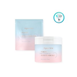 Pure Blue Toner Pad, 70 sheets + 70 refills / 순수 블루 토너 패드 본품 70매+리필 70매