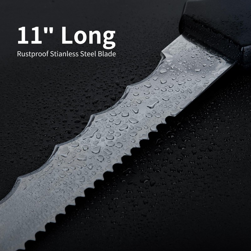 MINOVA Insulation Knife with Sheath Stainless Steel Blade 11” Double