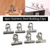 6 Pieces of 22mm Silver Metal Round File Clamps Stainless