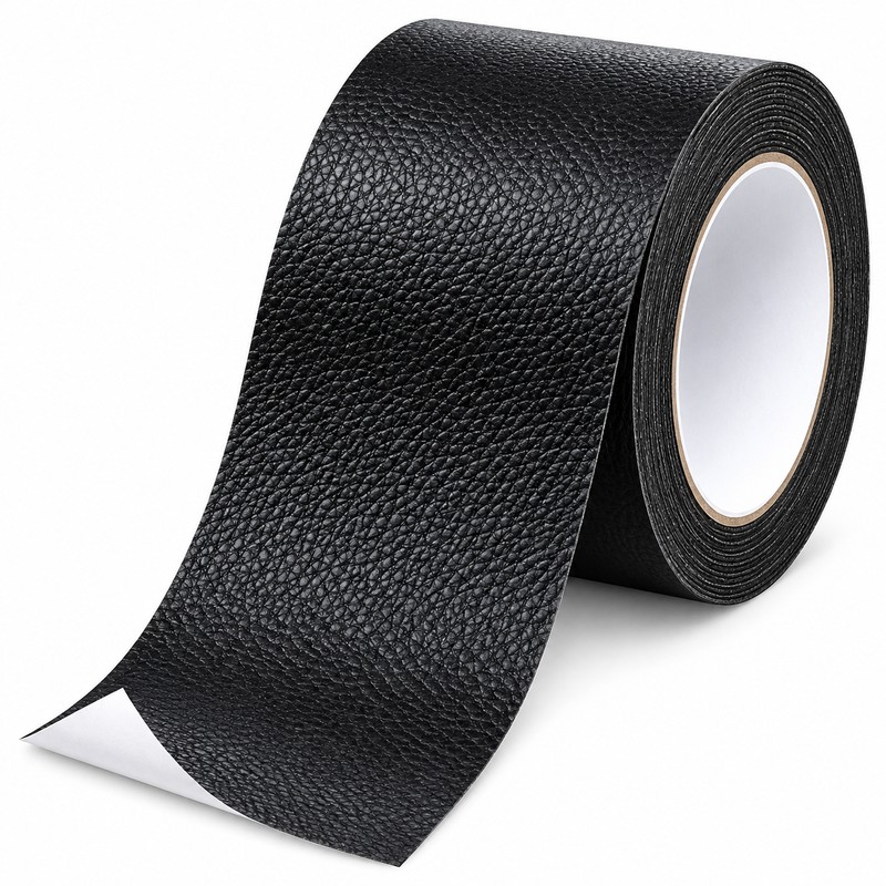 5m Self-Adhesive Leather Repair Tape – Black Furniture & Sofa