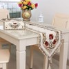LeLehome Classic Flowers Embroidered Lace Table Runner 15" X 69"