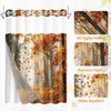 Culudea No Hook Shower Curtain with Snap in Liner 71x74