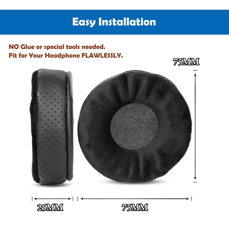 DowiTech Thickened Headphones Replacement Ear Pads Cushion Headset Ear Pads