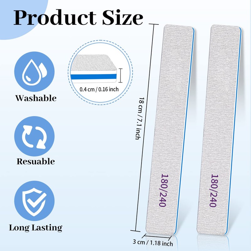 Nail Files for Natural and False Nails or Thick Nails