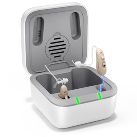 Hearing Aids with Intricon® Chip, Big-Hand-Friendly OTC Hearing Aids Rechargeable for Seniors with Superior Sound, Discreet & Light Weight, Great Gift