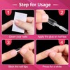 AIMEILI Pack of 432 Fake Nails Transparent 12 Sizes Artificial
