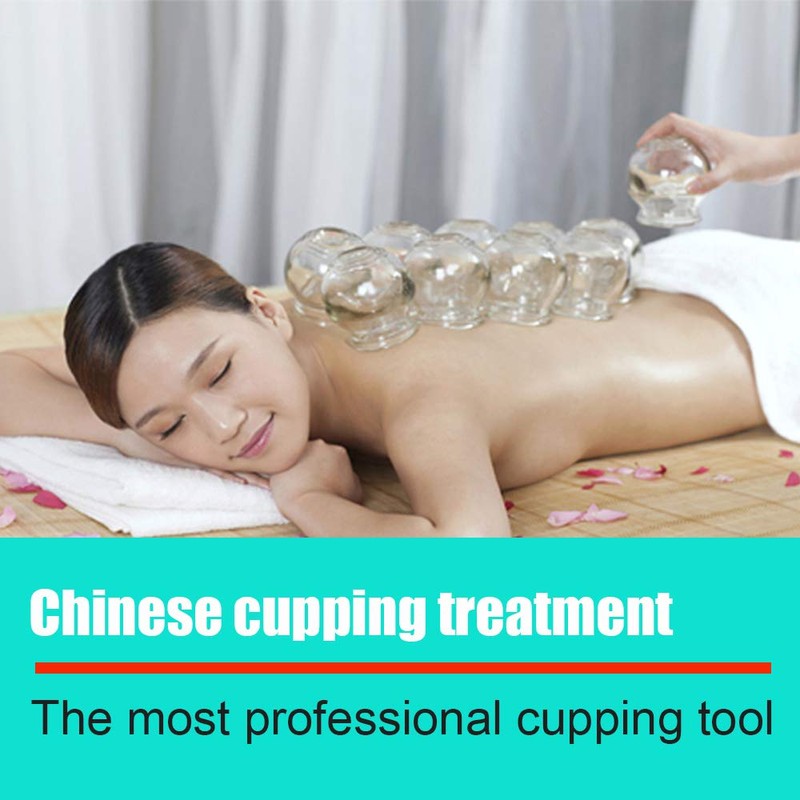 NFZUNW Cupping Therapy Sets,14 Cups Thick Chinese Acupoint Glass Cupping