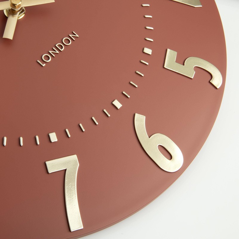 Thomas Kent Auburn 12" Mulberry Wall Clock with Quartz Movement