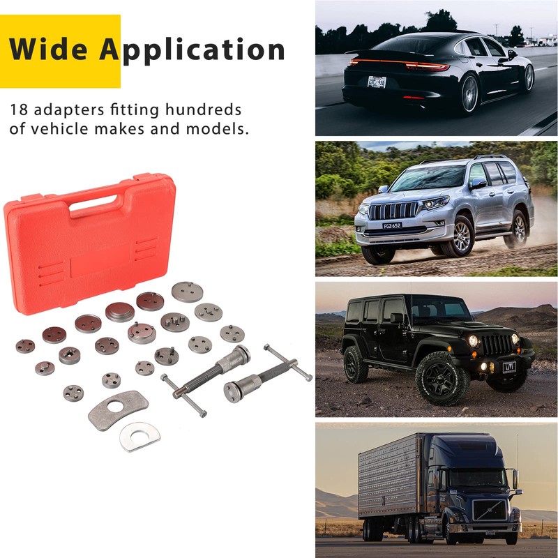 Acymner 24PCS Disc Brake Caliper Tool Kit | Heavy Duty