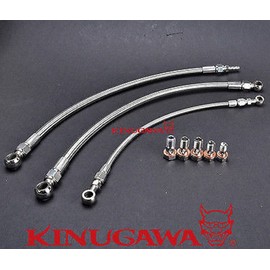 Kinugawa Top Mount Turbo Oil & Water Line Compatible with Nissan SR20DET S13 T25 T28 6AN JB